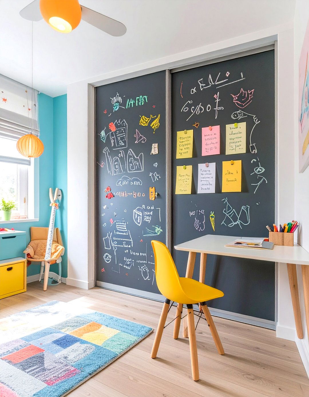 Chalkboard Panel Sliding Closet Doors - 30 sliding closet door ideas