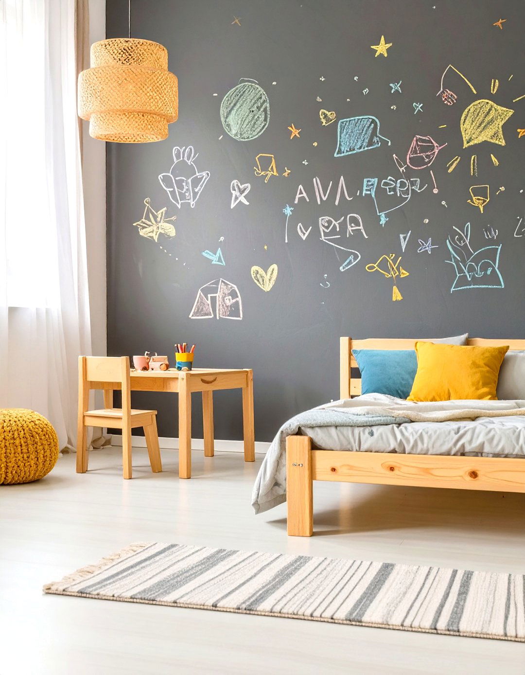 Chalkboard Wall Bedroom - 30 toddler boy bedroom ideas