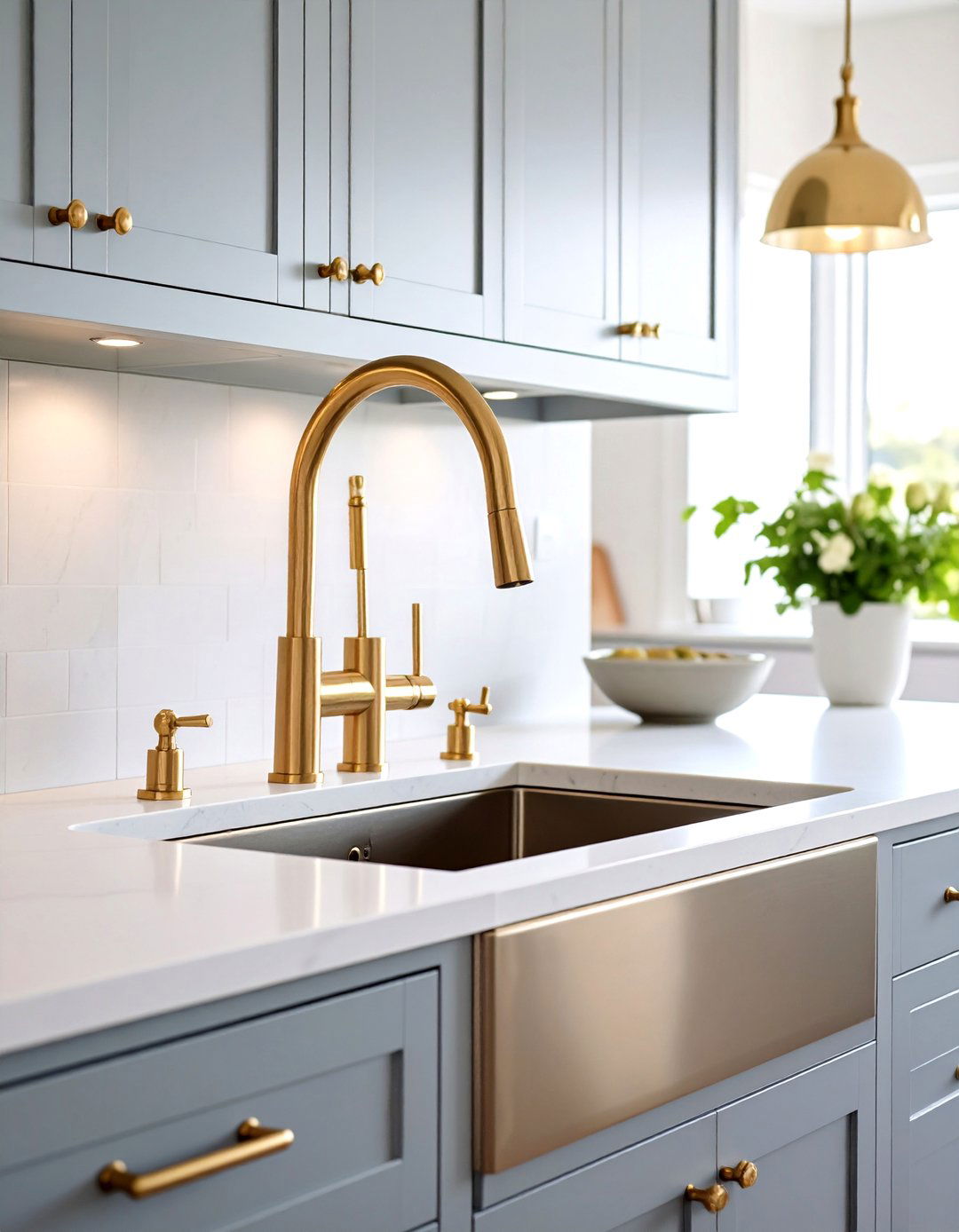 Champagne Gold Kitchen Faucets - 30 kitchen hardware trends 2025