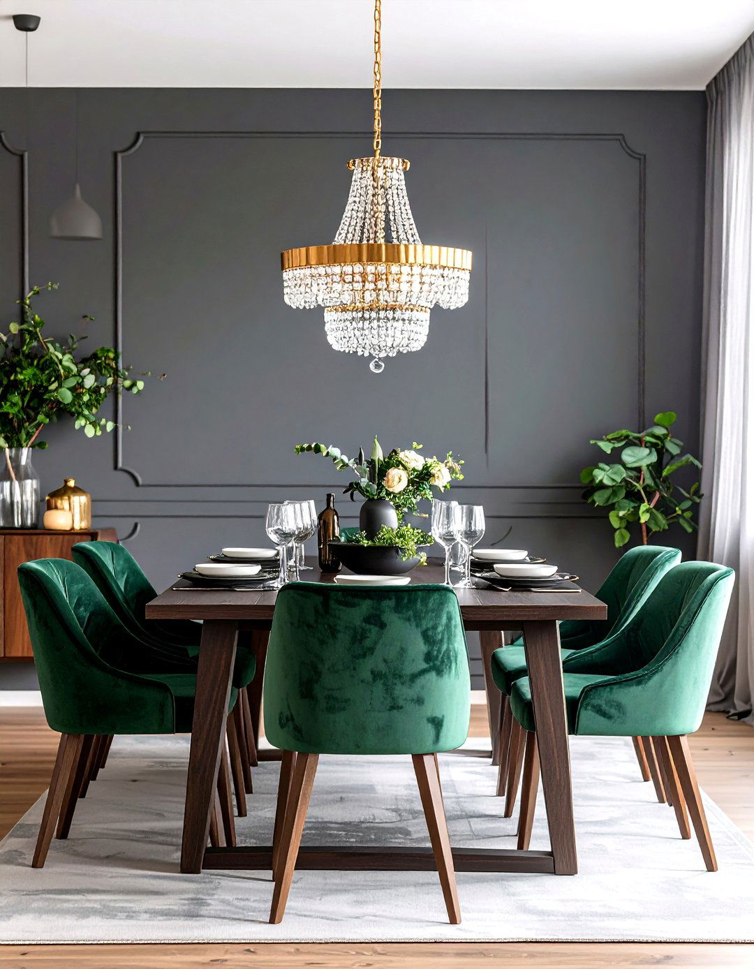 Charcoal Gray Dining Room Accent Wall - 30 accent wall color ideas