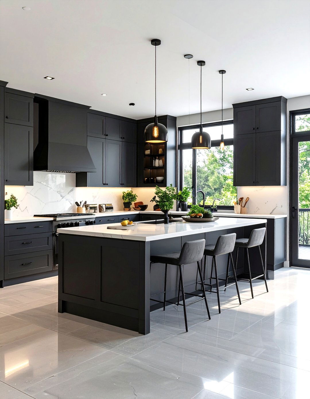 Charcoal Gray Kitchen Cabinets - 30 kitchen cabinet color ideas