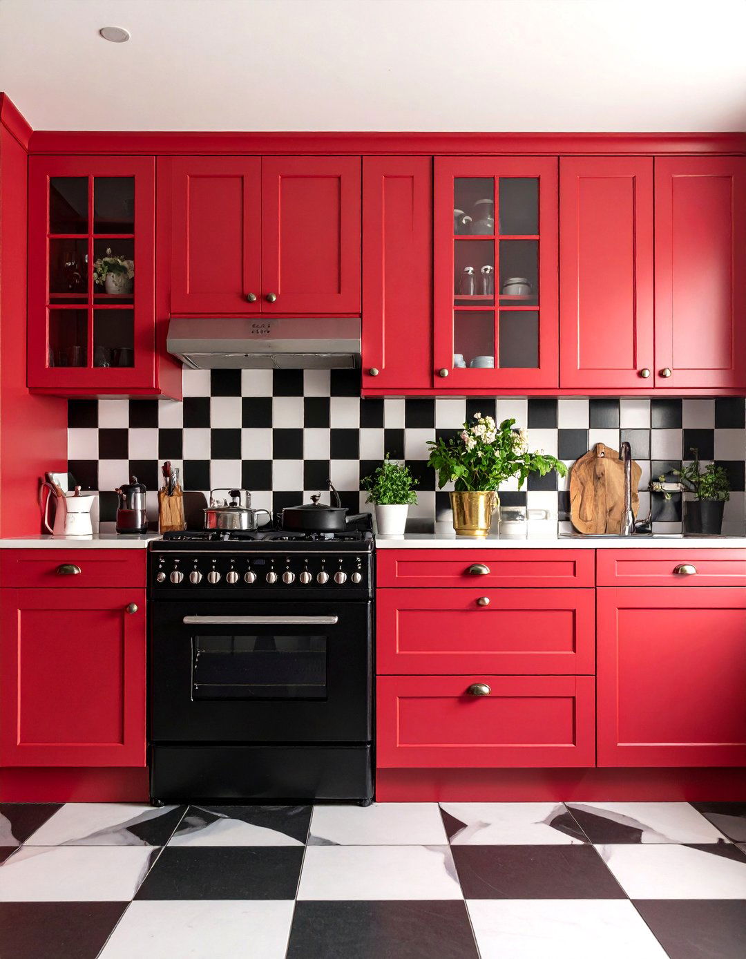 Charming Checkered Kitchen Tiles - 30 kitchen wall tile ideas
