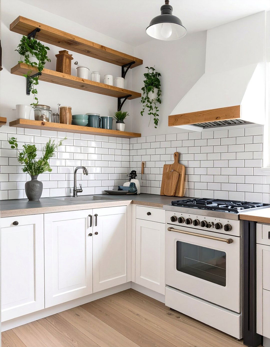 Charming Penny Tile Backsplash - 30 white cabinet kitchen backsplash ideas