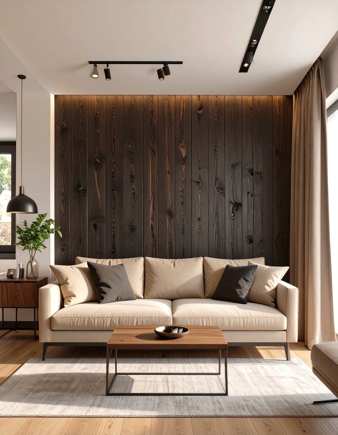 Charred Wood Shou Sugi Ban Accent Wall - 30 wood accent wall ideas