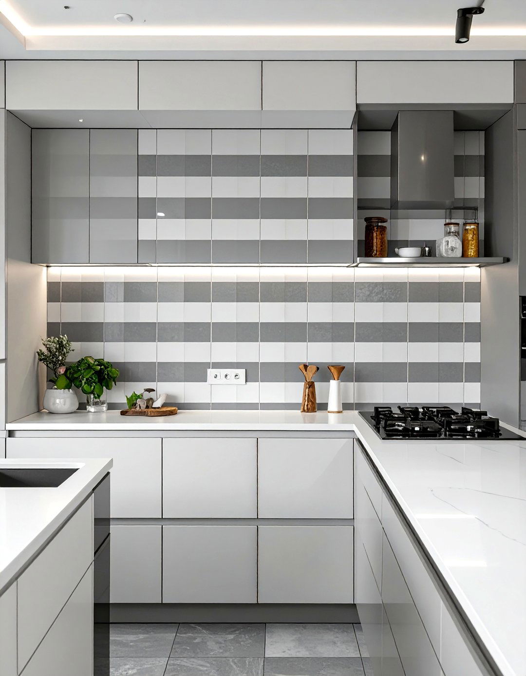 Checkerboard Broom Texture - 30 broom wall paint ideas