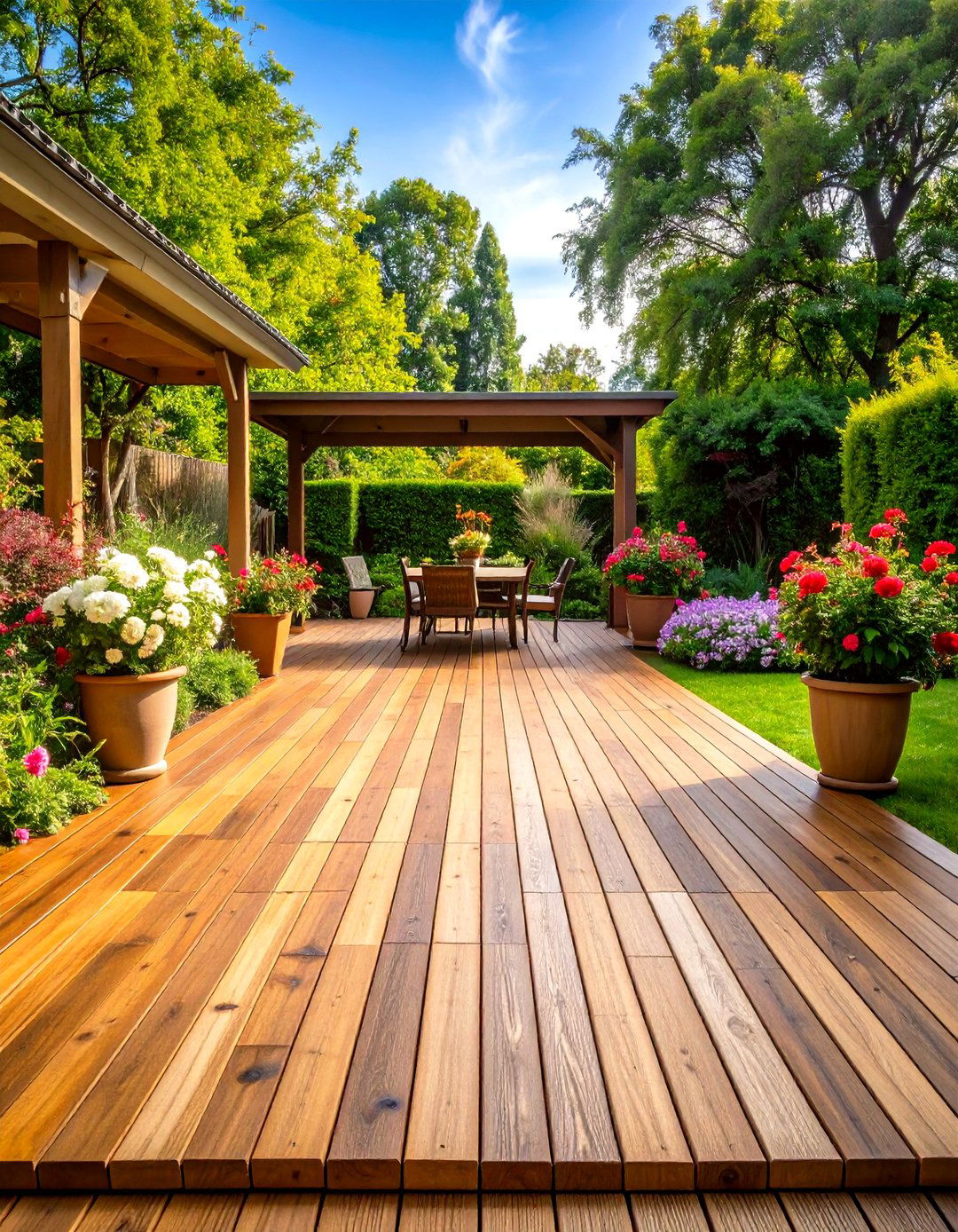 Checkerboard Pattern Patio Deck - 30 patio deck ideas