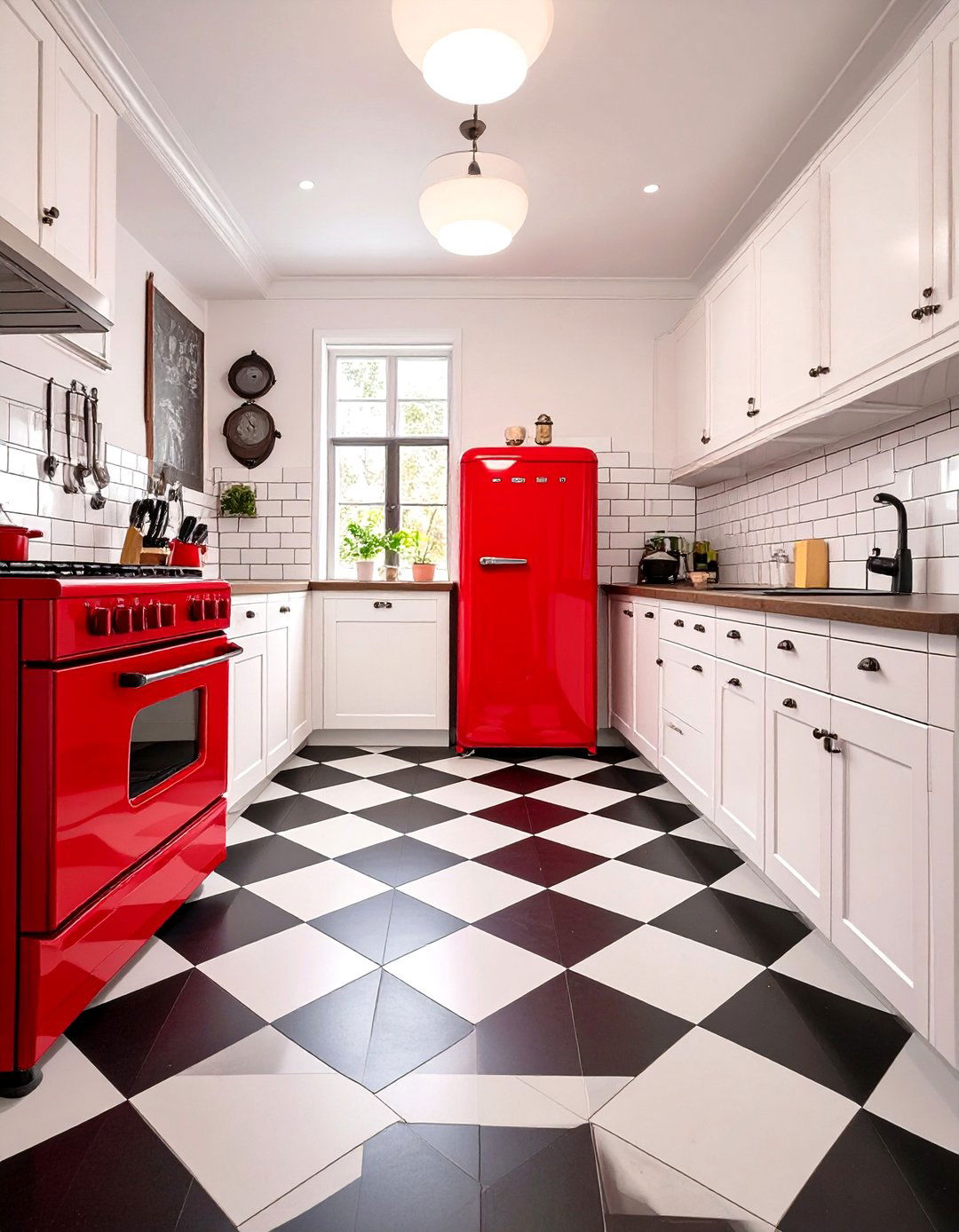 Checkerboard Pattern Vinyl Tile Flooring - 30 vinyl kitchen flooring ideas