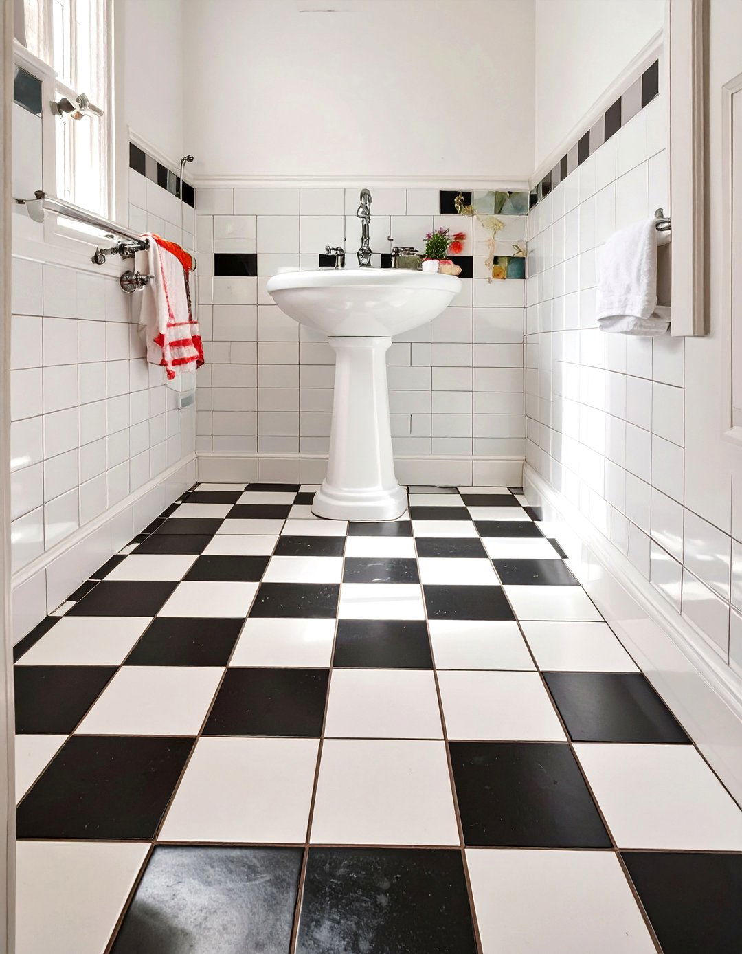 Checkerboard Tile Shower Floor - 30 shower floor ideas