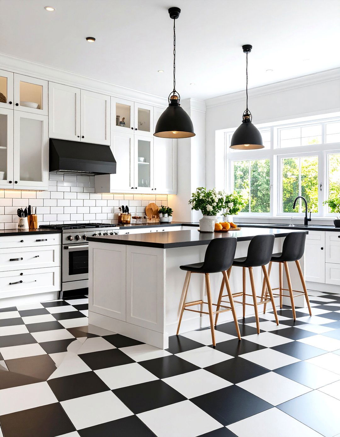 Checkerboard and Geometric Patterns - 30 interior design trends 2025