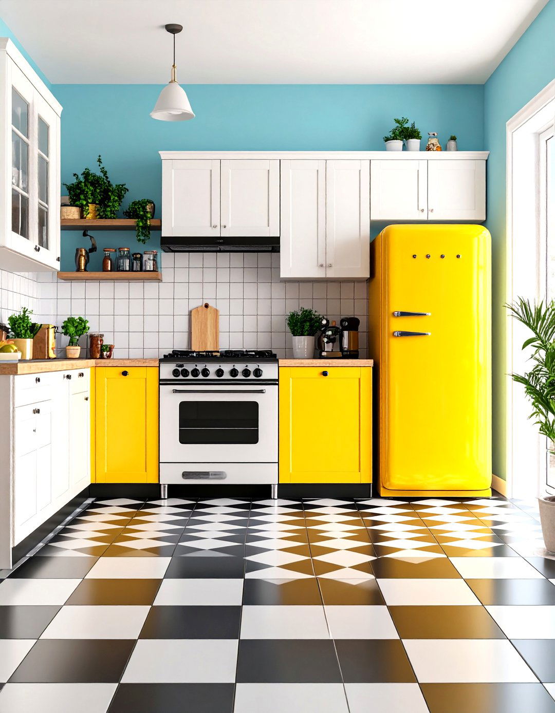 Checkered Kitchen Floor Design - 30 kitchen floor ideas