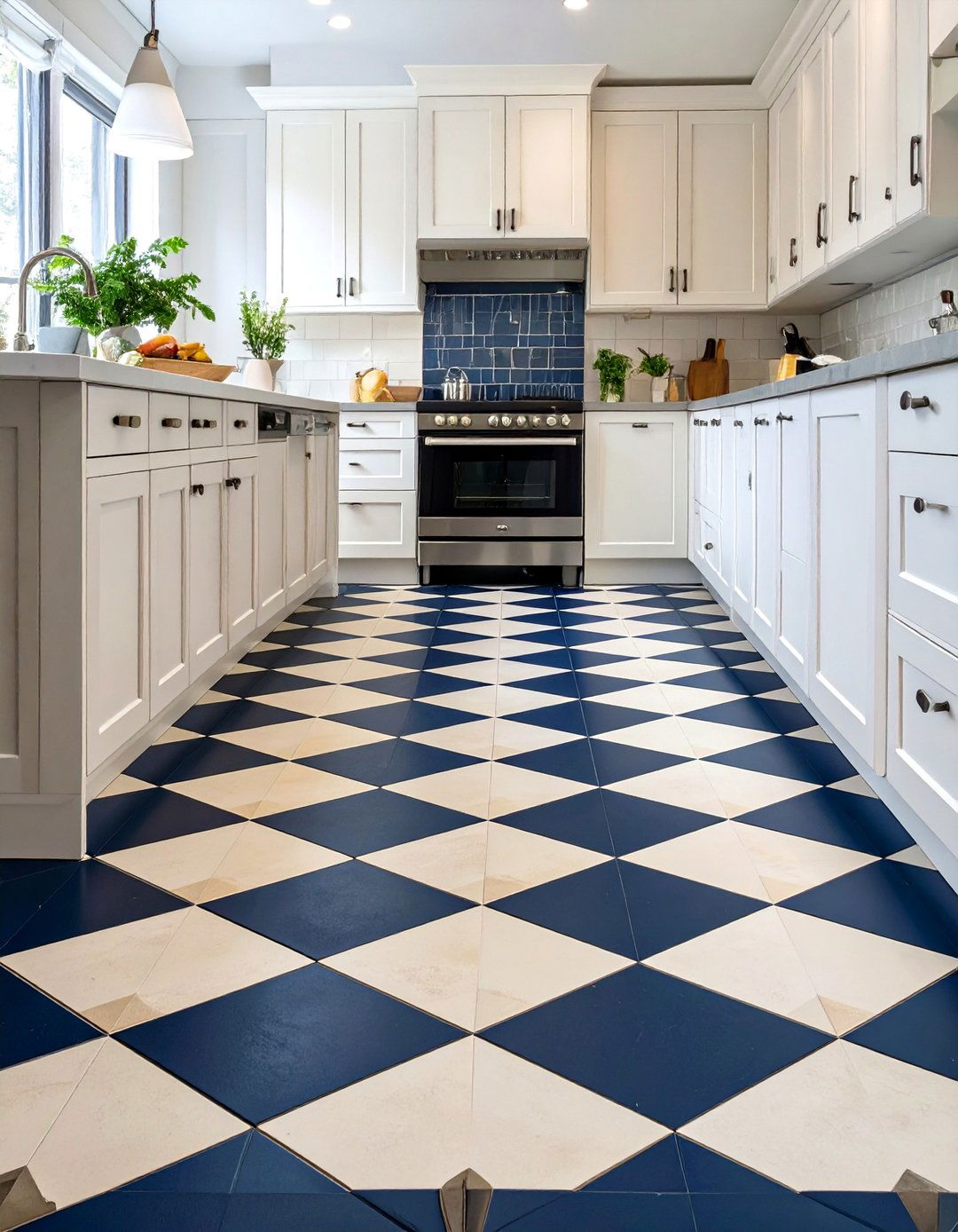 Checkered Kitchen Floor Tiles - 30 modern kitchen tiles design ideas