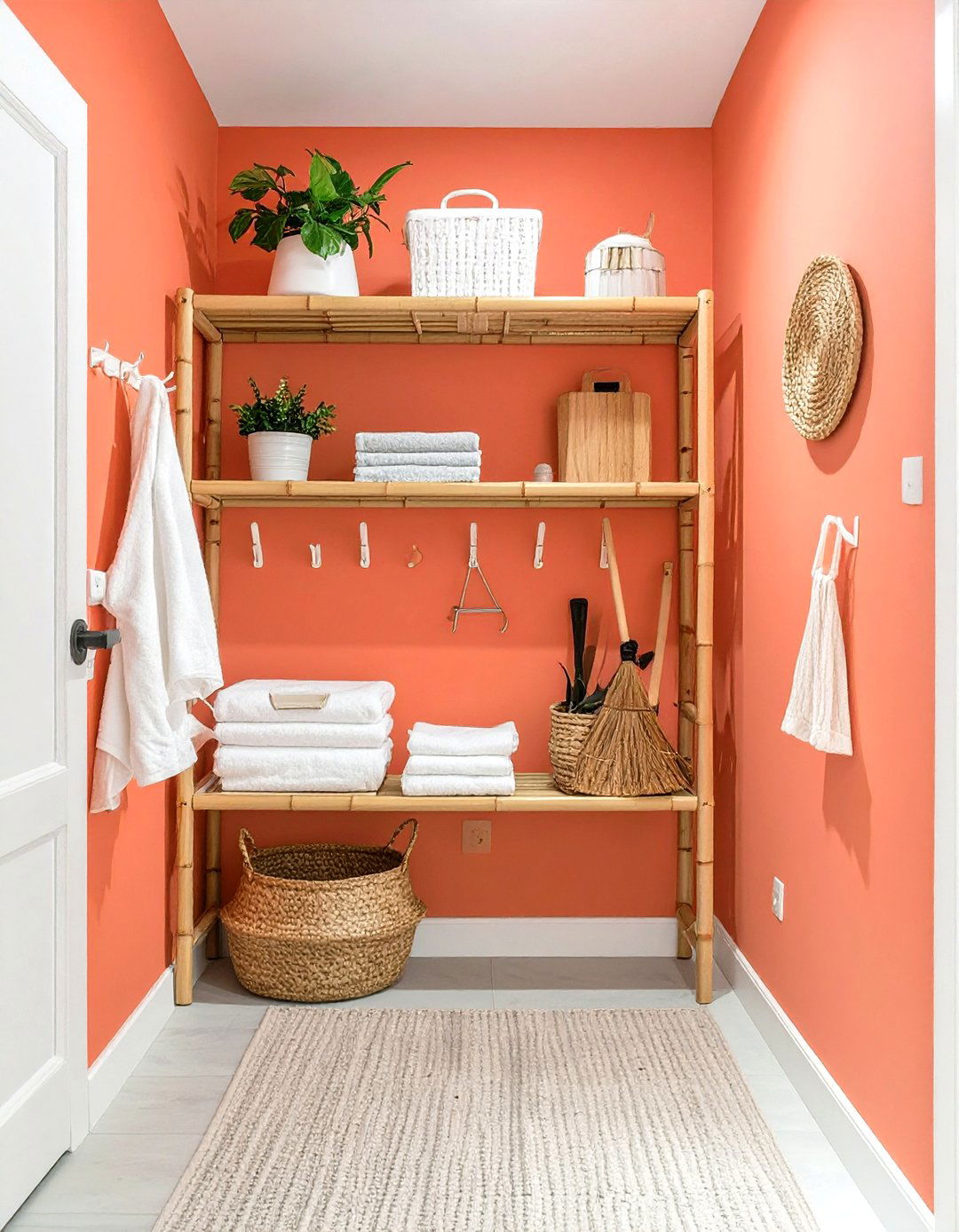 Cheerful Coral Paint - 30 broom wall color ideas