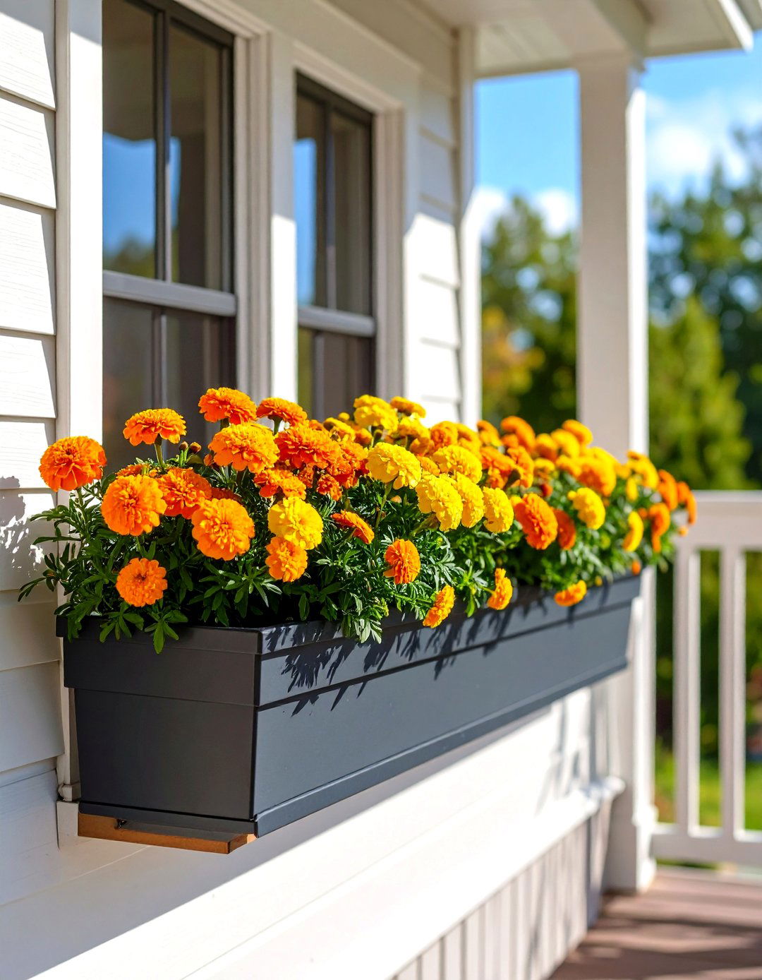 Cheerful Marigolds for Pest Control - 30 patio plants ideas