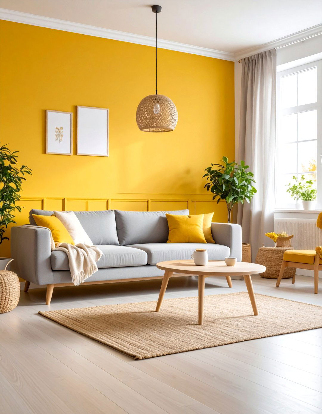 Cheerful Sunny Yellow Living Room - 30 living room painting ideas