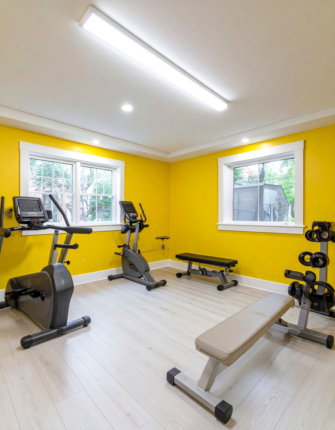Cheerful Yellow Basement Paint - 30 basement paint ideas