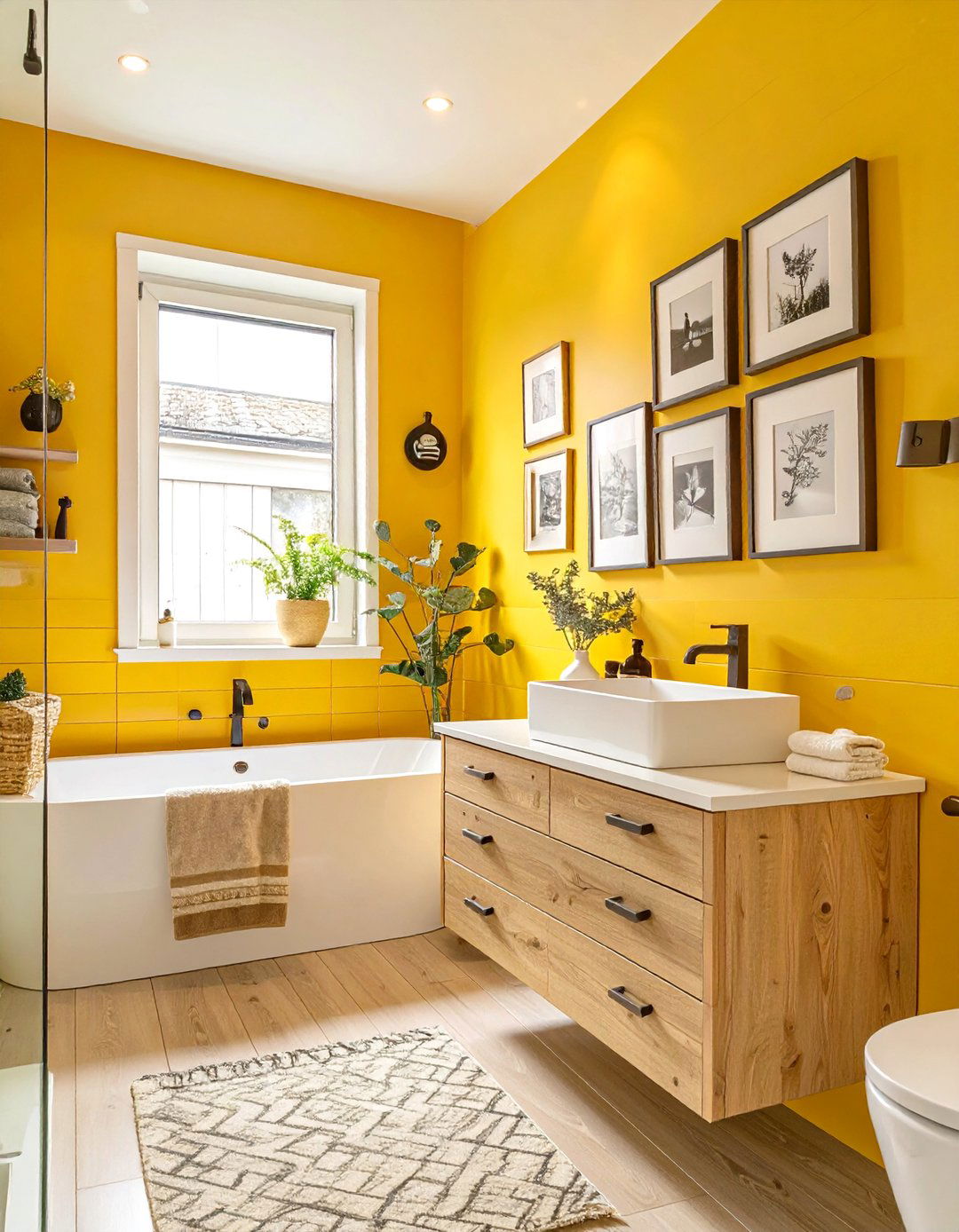 Cheerful Yellow Bathroom - 30 bathroom paint ideas