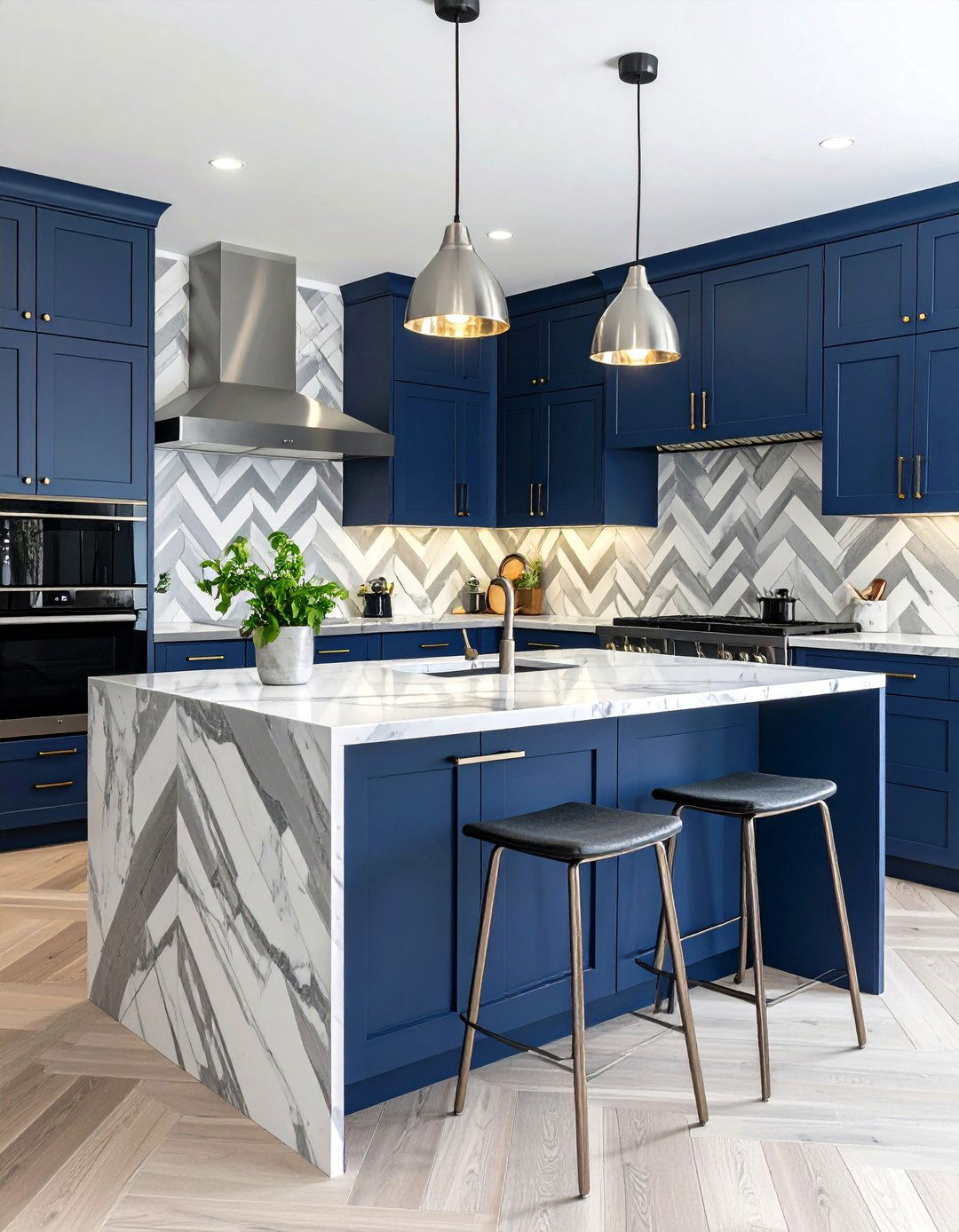 Chevron Pattern Kitchen Tiles - 30 kitchen wall tile ideas