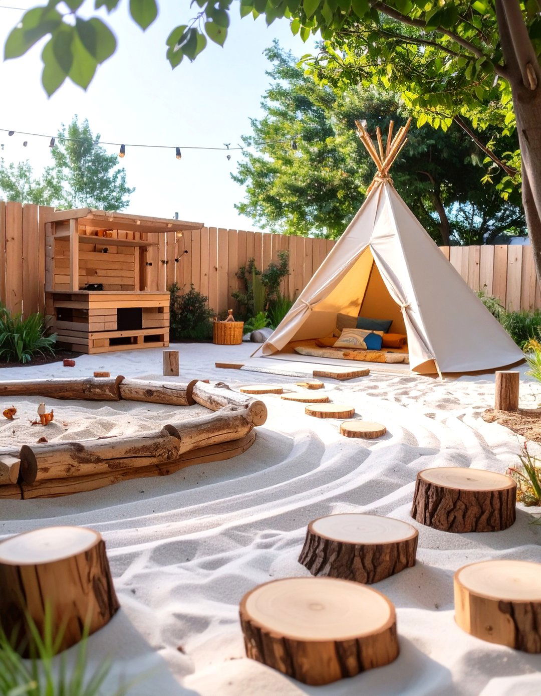 Childrens Nature Play Corner - 30 corner landscaping ideas