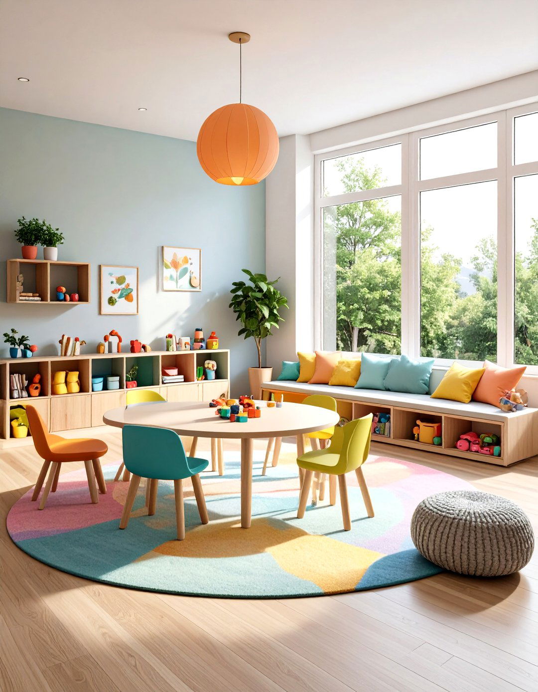 Childrens Play and Craft Zone - 30 living room bay window ideas