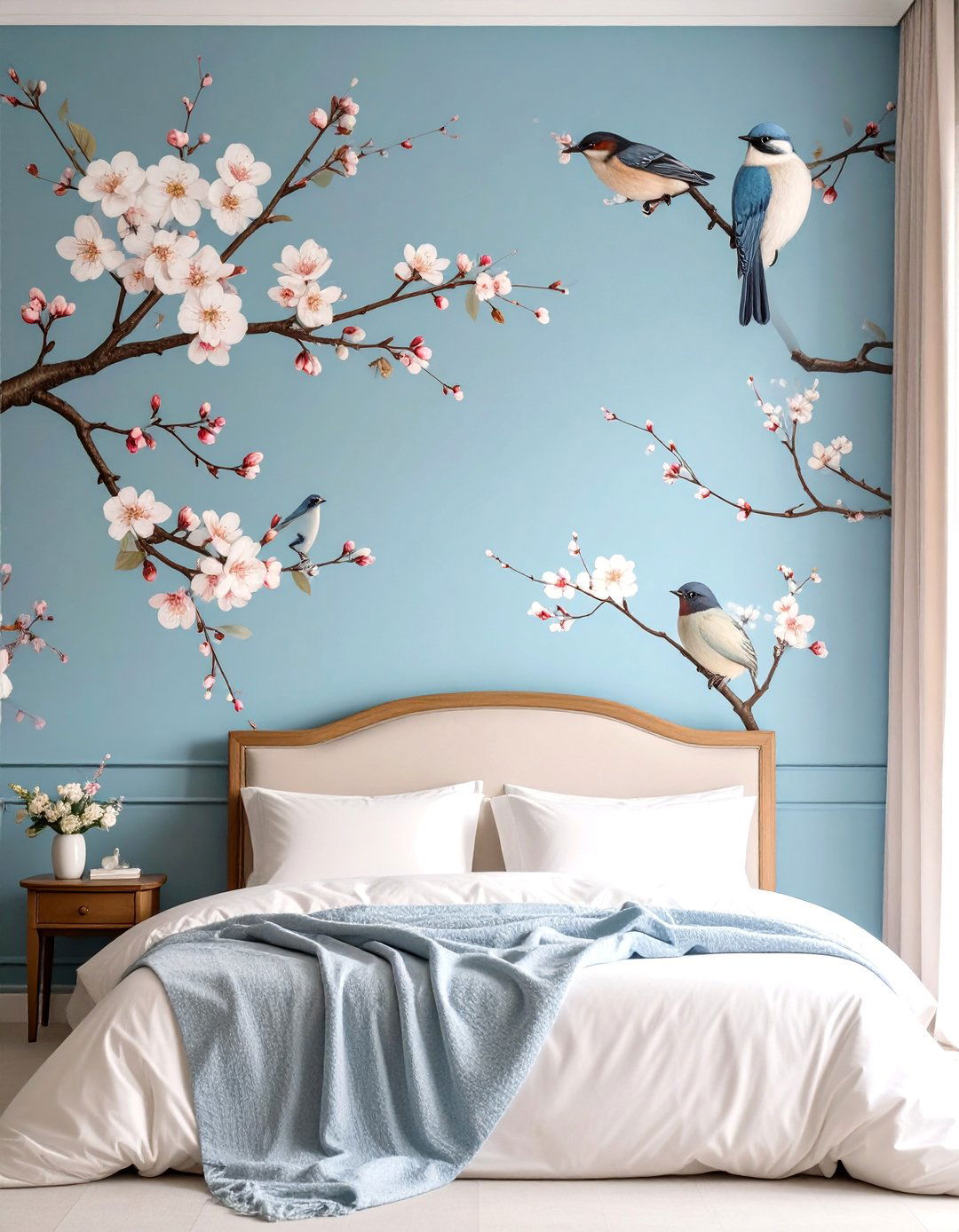 Chinoiserie Mural Wallpaper - 30 wallpaper ideas for bedroom