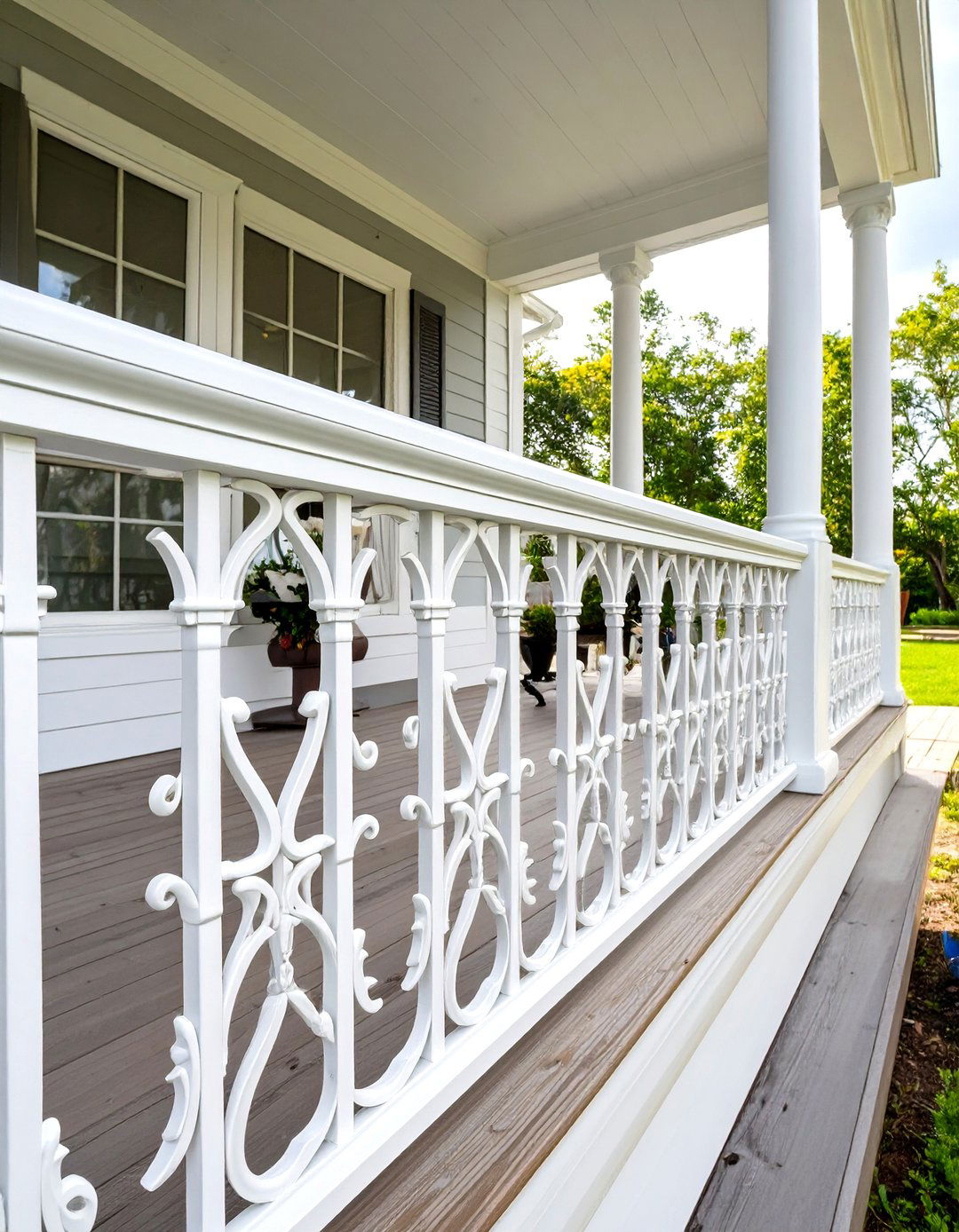 Chippendale Pattern Metal Deck Railing - 30 metal deck railing ideas