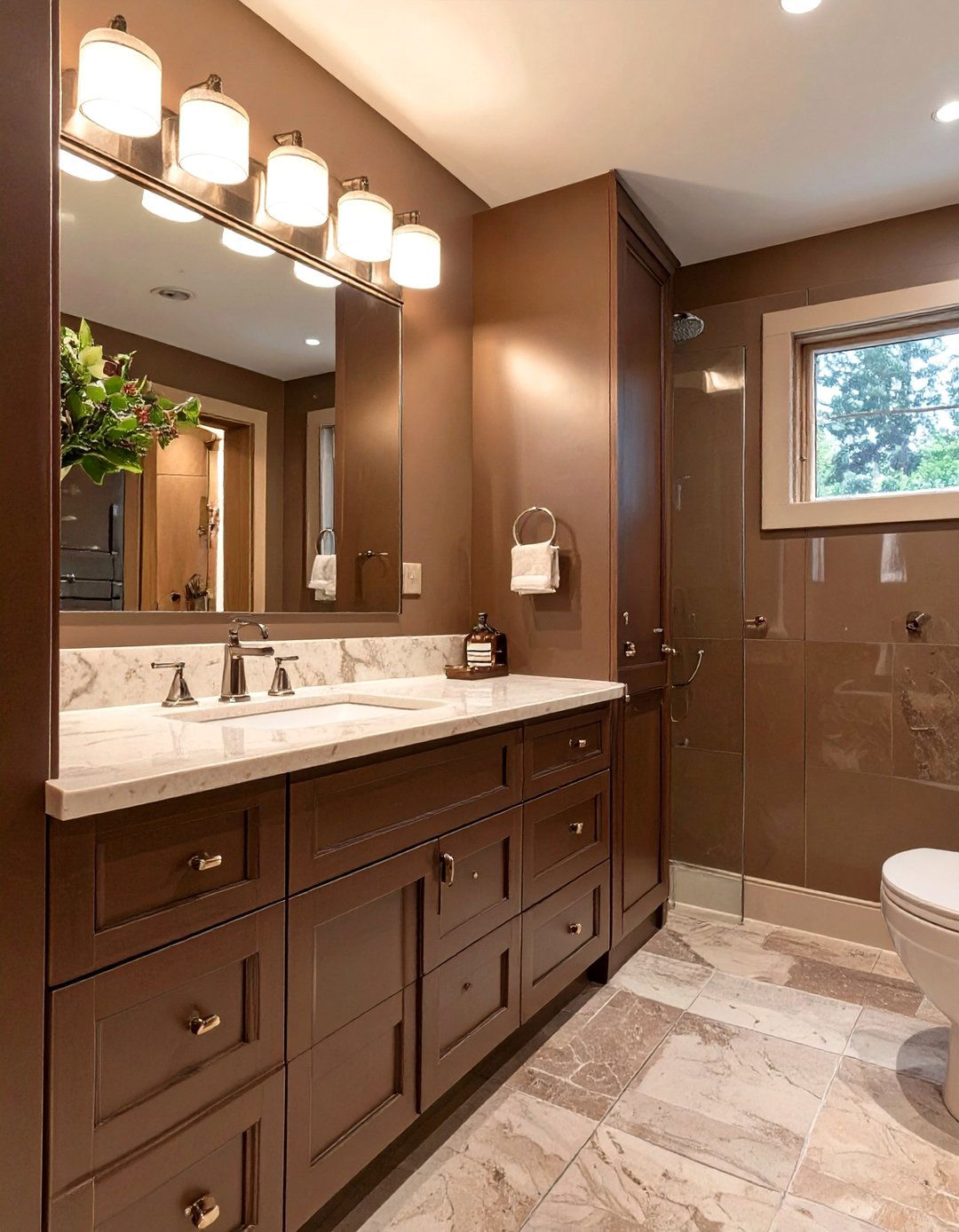 Chocolate Brown Bathroom - 30 bathroom paint ideas