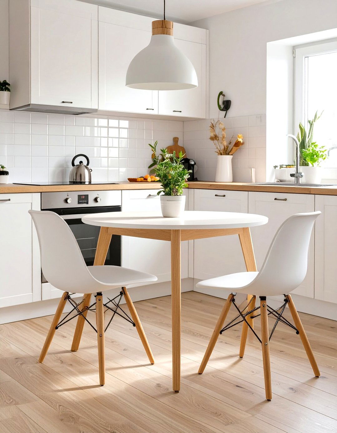 Choose Furniture with Exposed Legs - 30 small kitchen decorating ideas