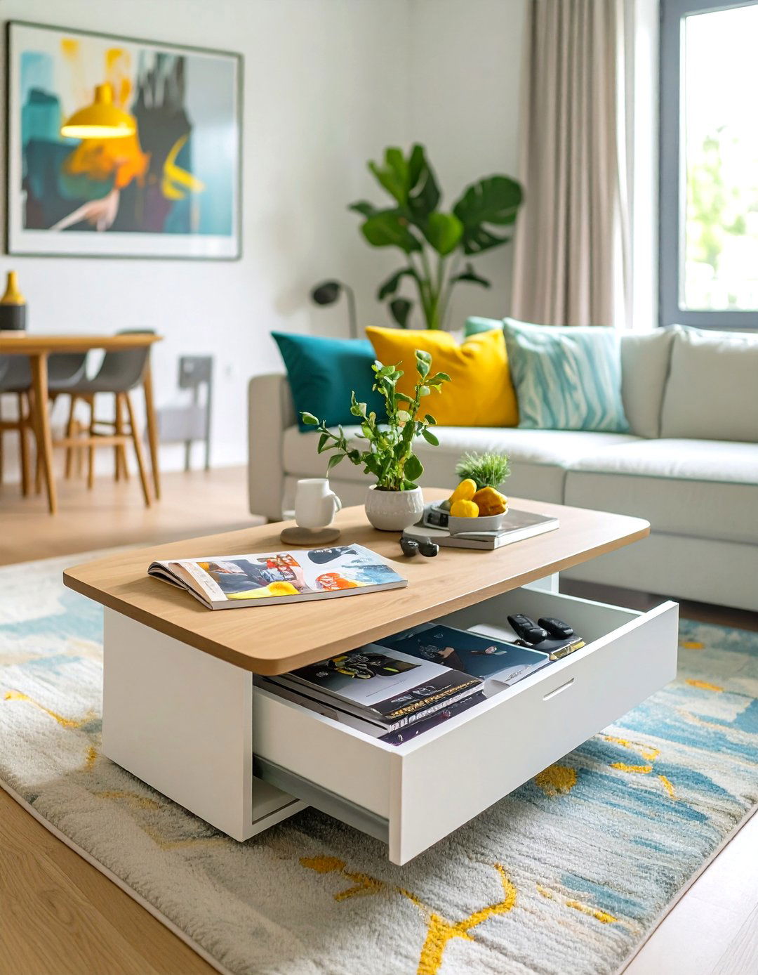 Choose Furniture with Hidden Storage - 30 tiny living room ideas