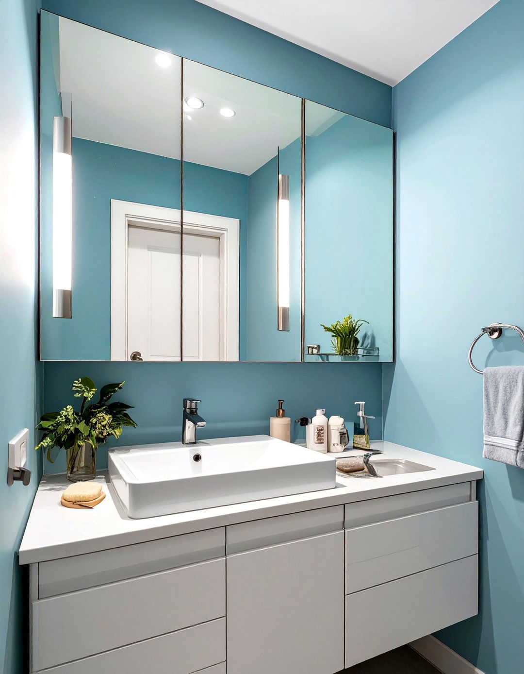 Choose a Recessed Medicine Cabinet - 30 small bathroom decorating ideas