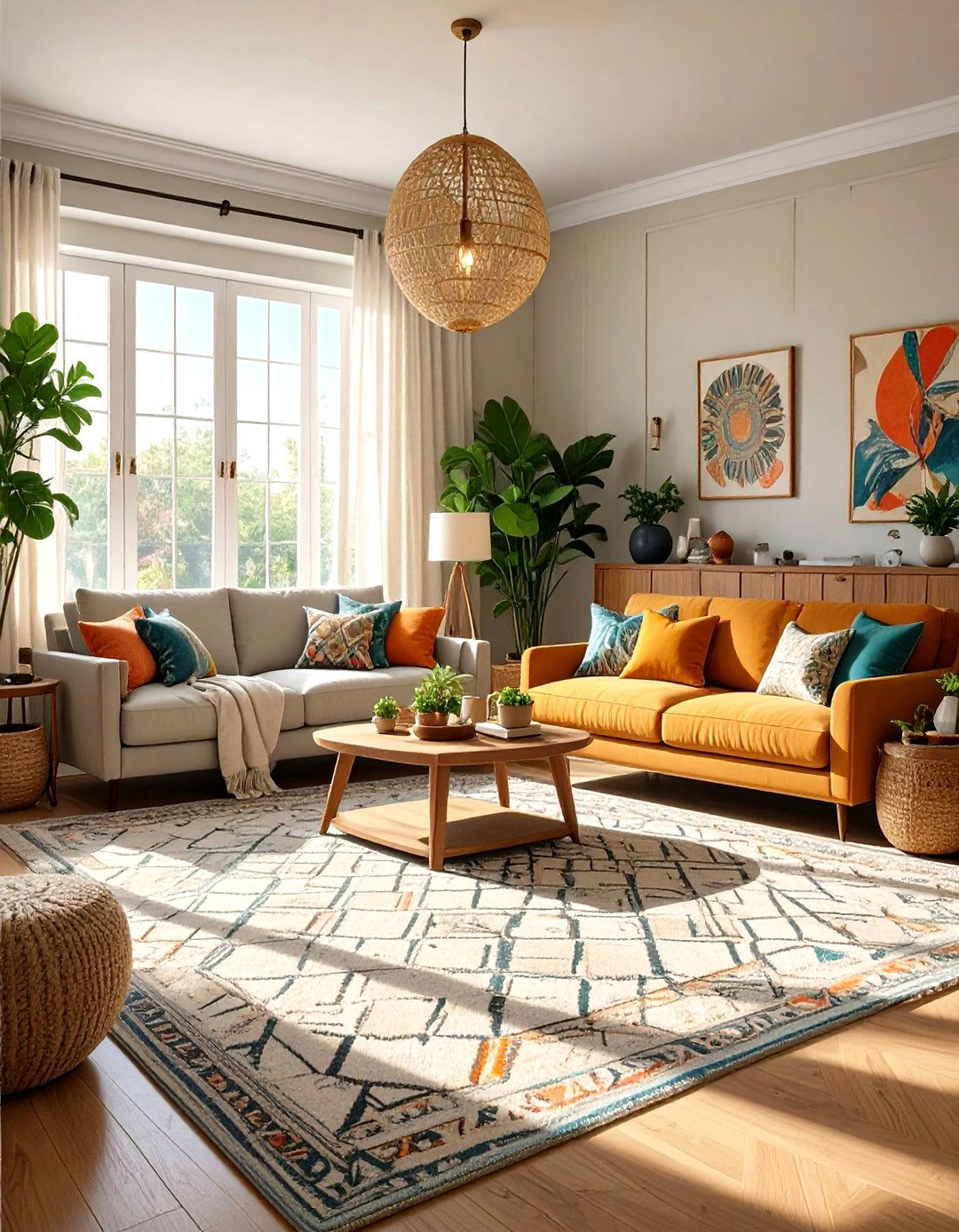 Choose a Rug That Defines the Space - 30 very small living room ideas