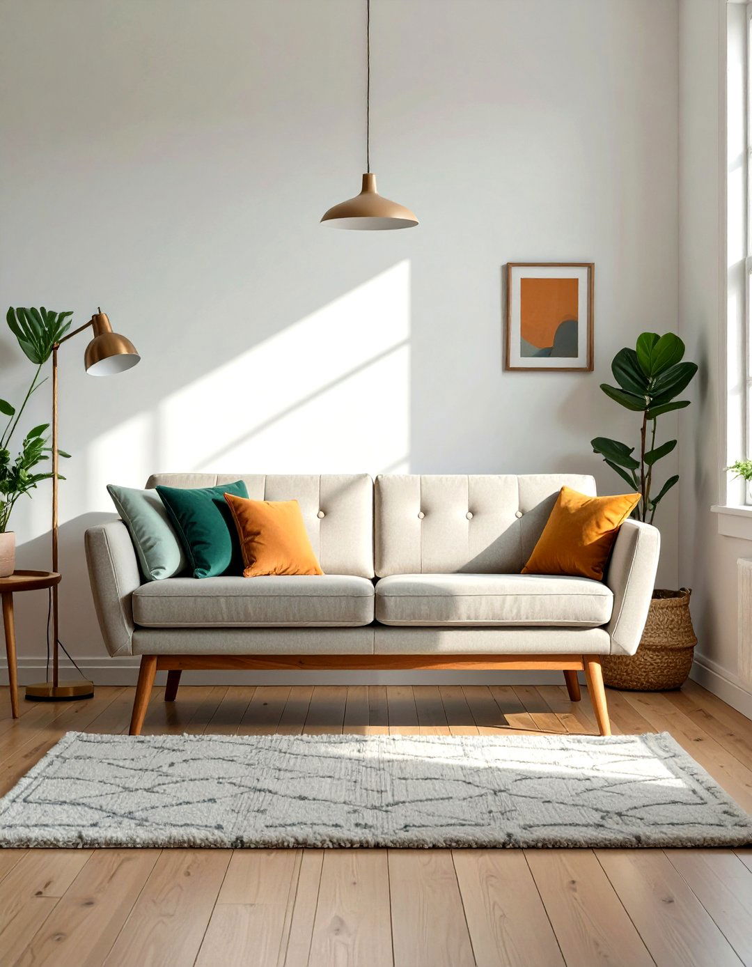 Choose a Sofa with Exposed Legs - 30 tiny living room ideas
