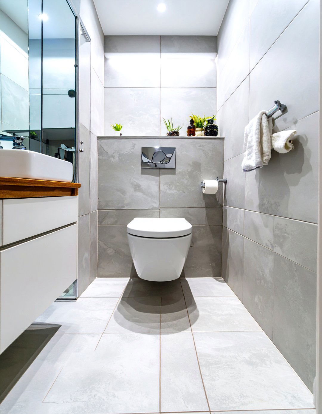 Choose a Wall Mounted Toilet for Your Guest Bathroom - 30 small guest bathroom ideas
