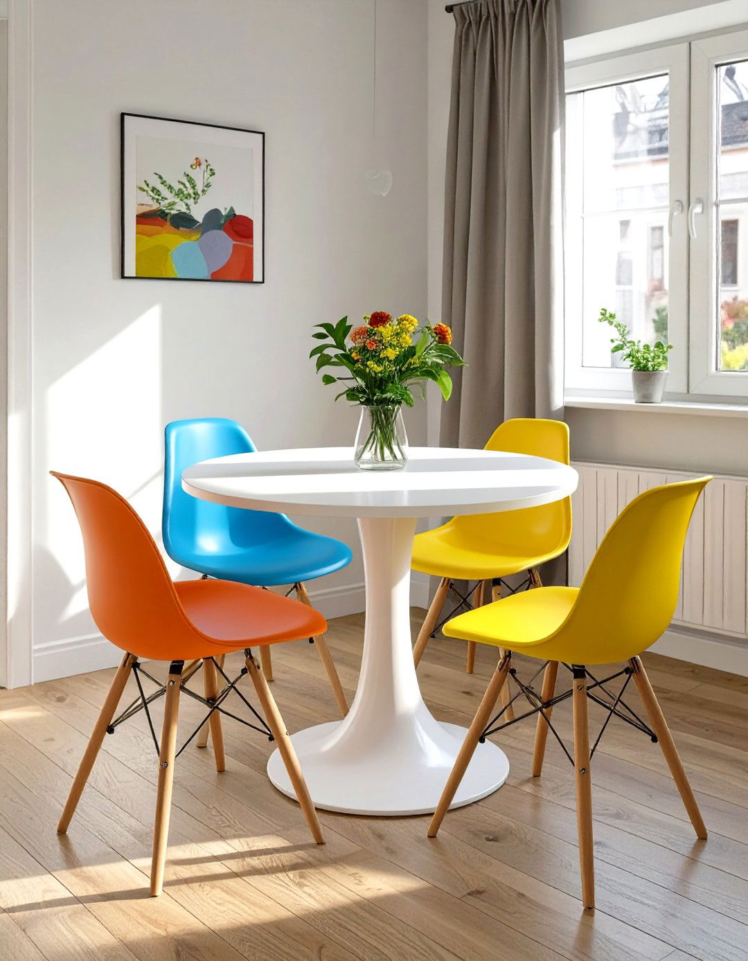 Choosing Round Tables for Better Flow - 30 small house interior design ideas