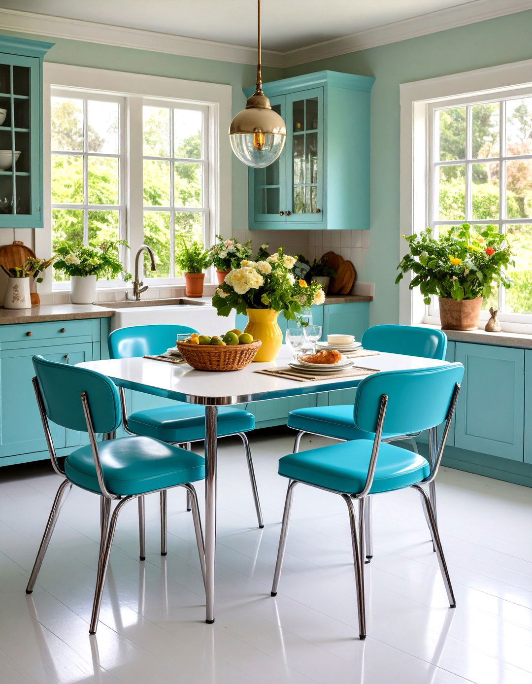 Chrome Legged Dinette Sets - 30 retro kitchen ideas