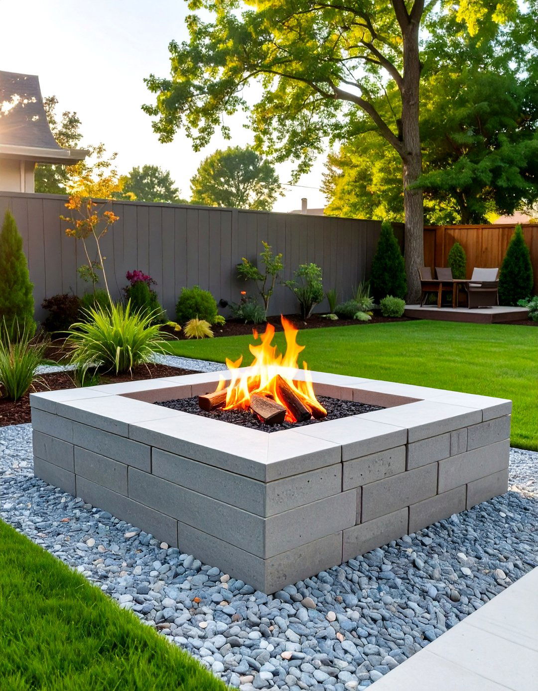 Cinder Block Fire Pit - 30 simple backyard fire pit ideas