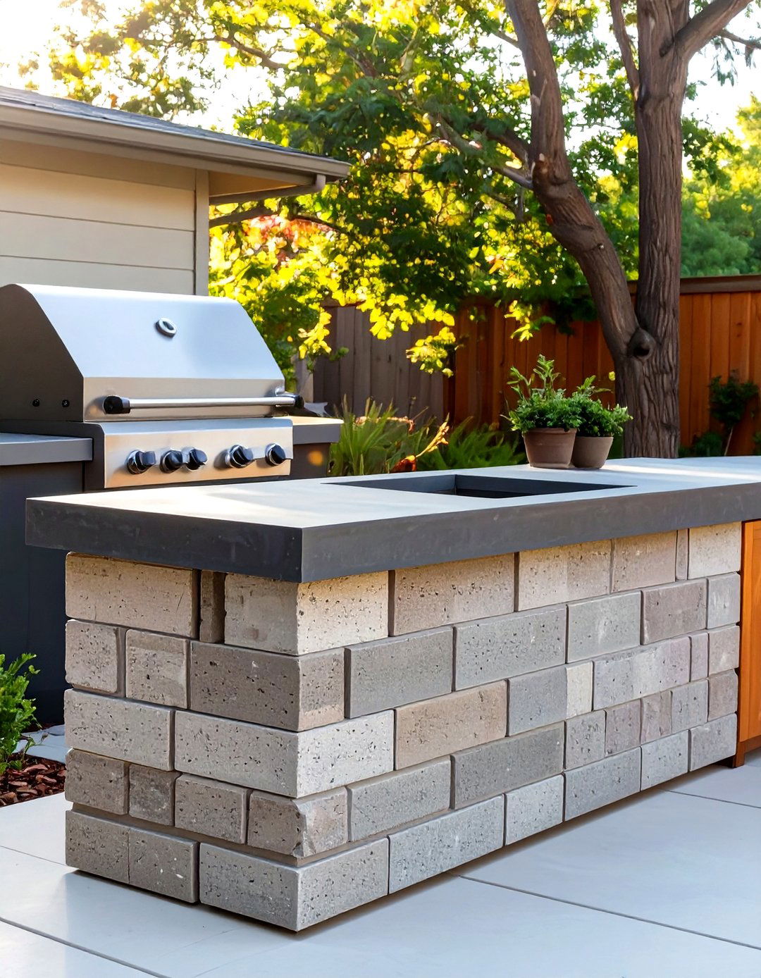 Cinder Block Outdoor Kitchen Base - 30 simple outdoor kitchen ideas