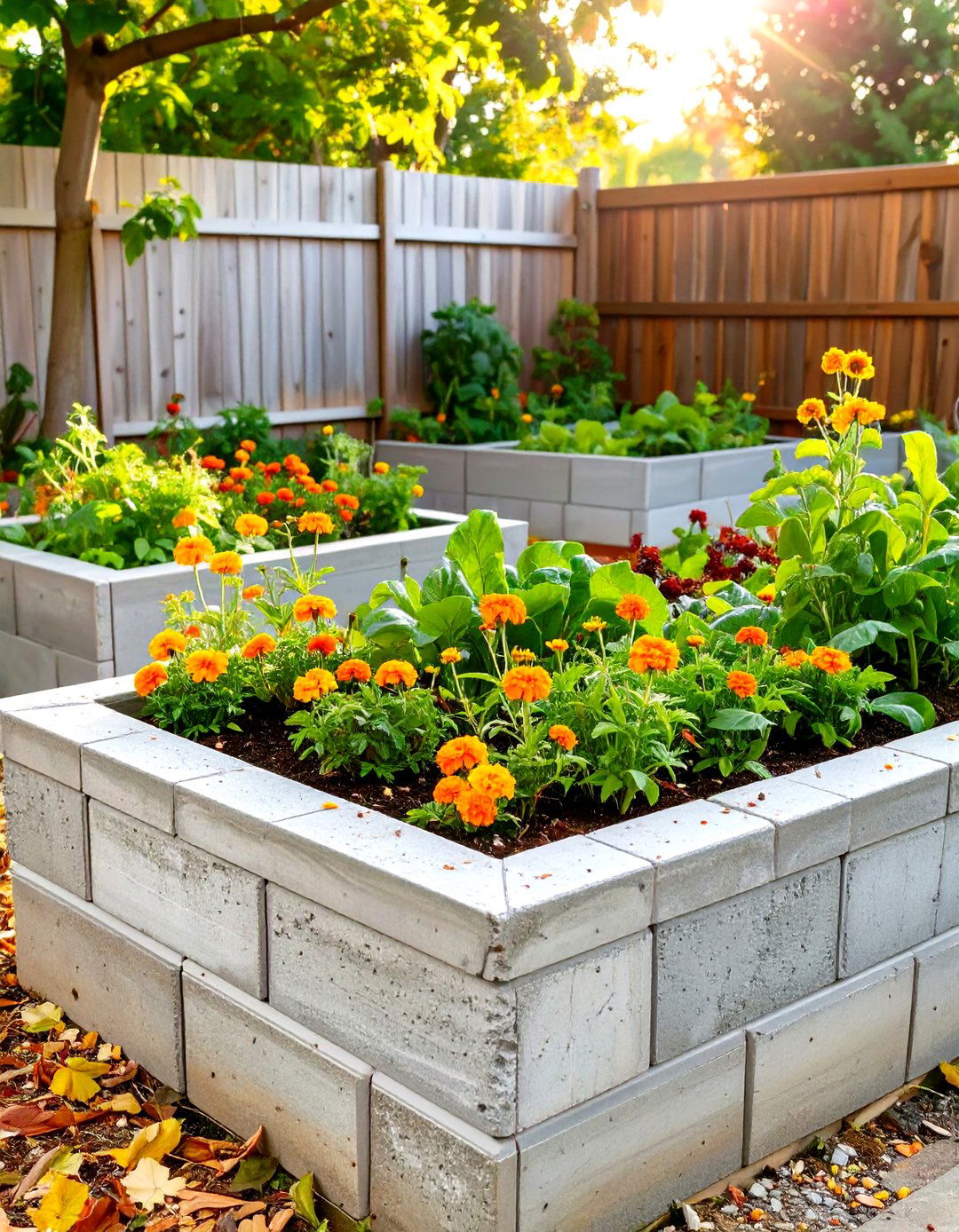 Cinder Block Raised Bed Garden - 30 vegetable garden design ideas