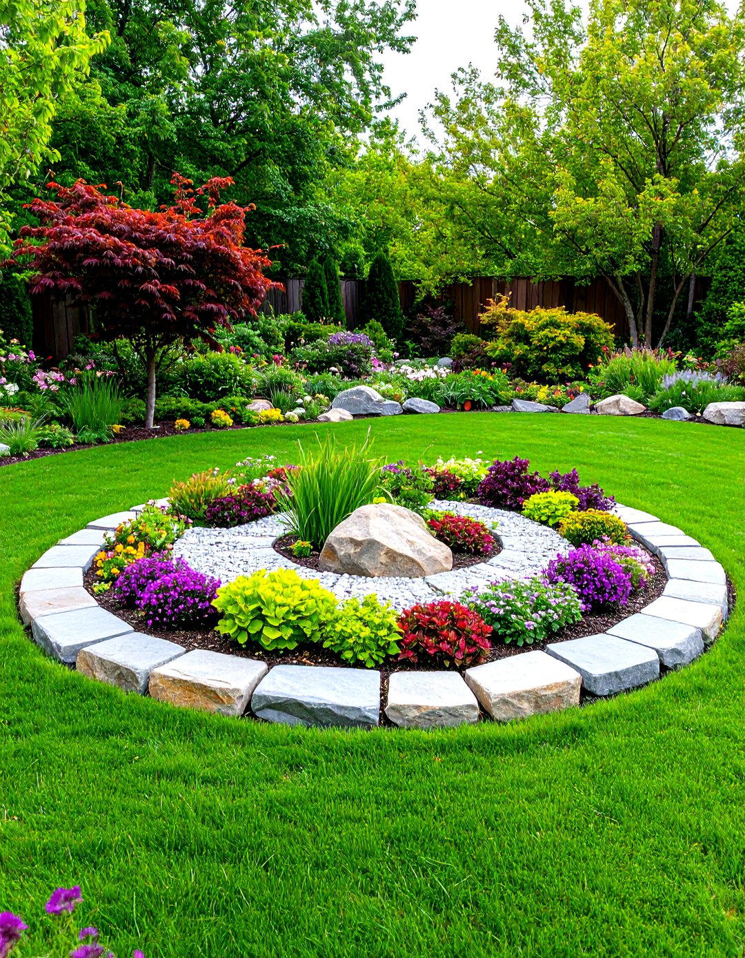 Circular Rock Garden Feature - 30 rock garden landscaping ideas