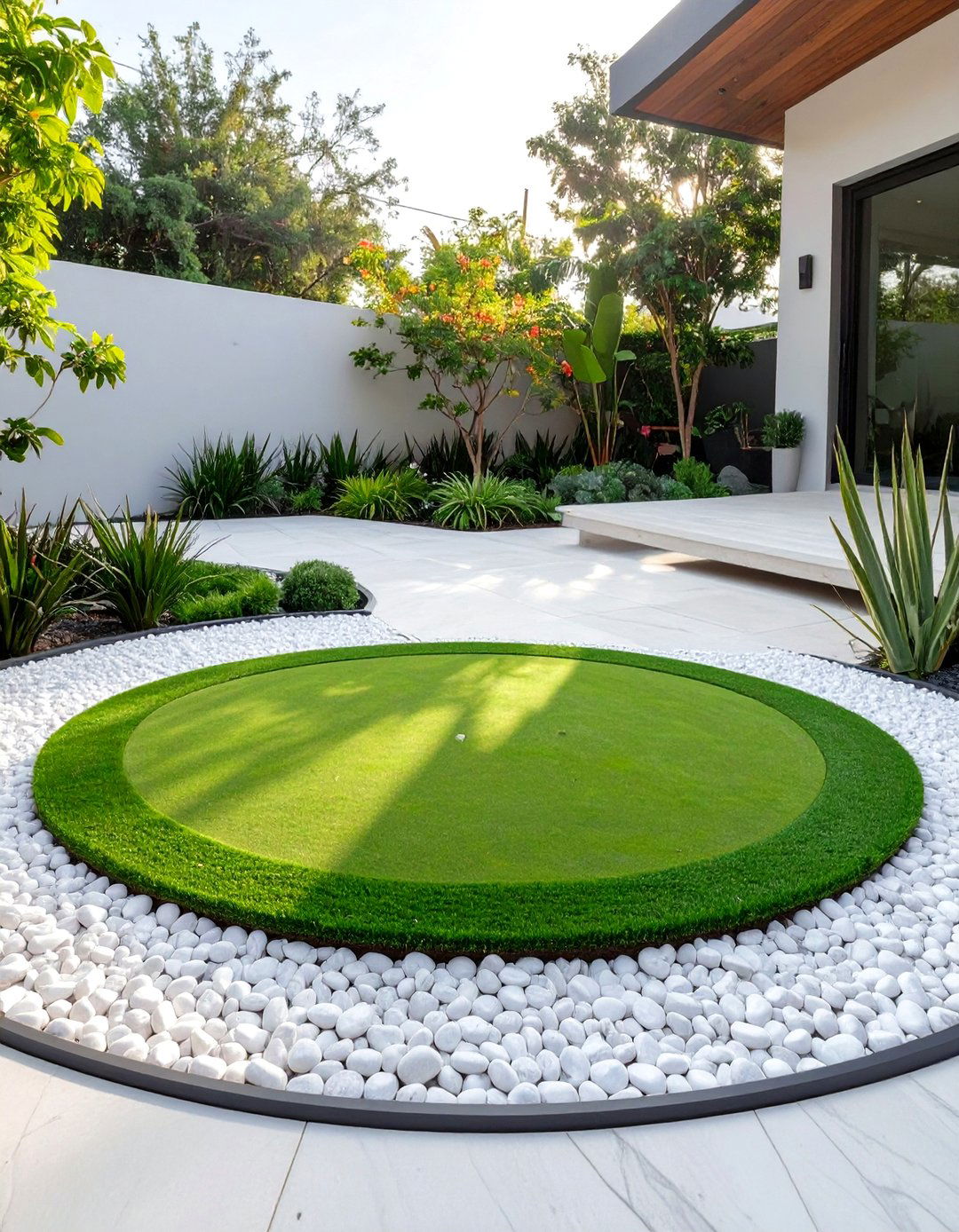 Circular Small Backyard Putting Green - 30 small backyard putting green ideas