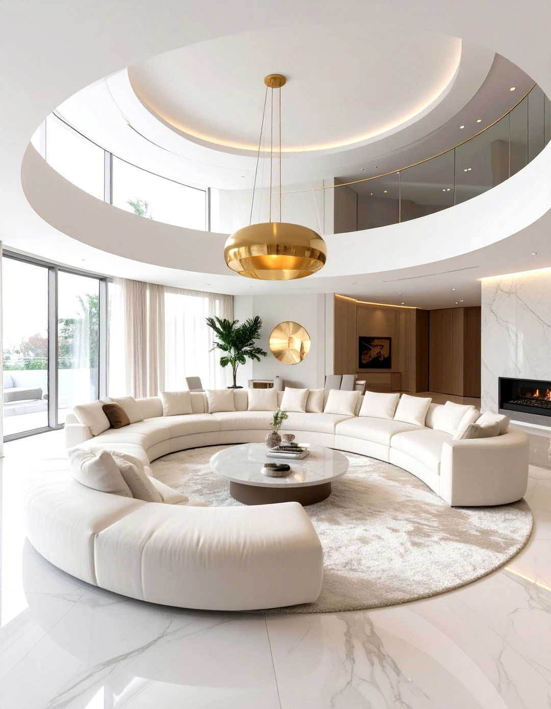 Circular Sunken Living Room Conversation Pit - 30 sunken living room ideas