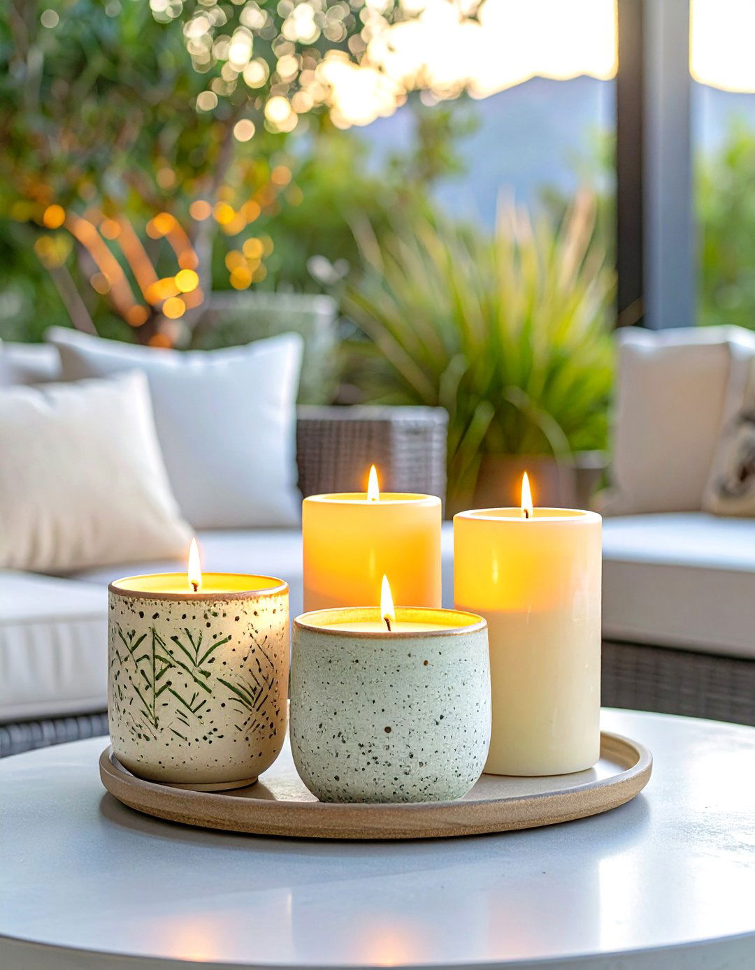 Citronella Candles for Patio Ambiance - 30 simple patio ideas