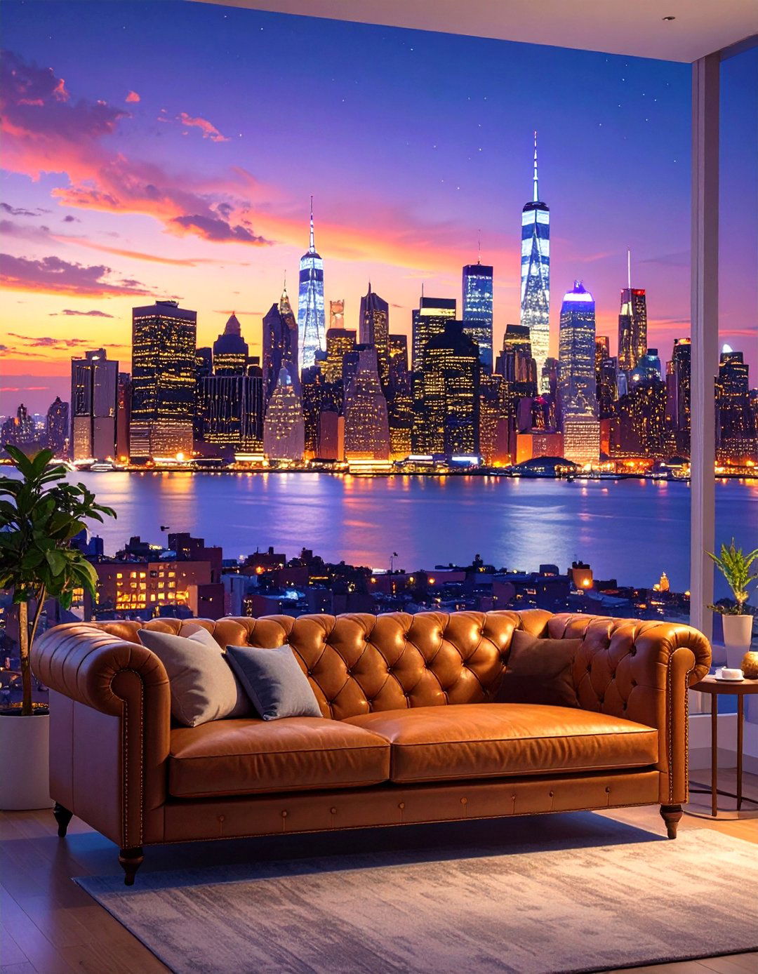 Cityscape Panorama Print - 30 wall pictures for living room ideas