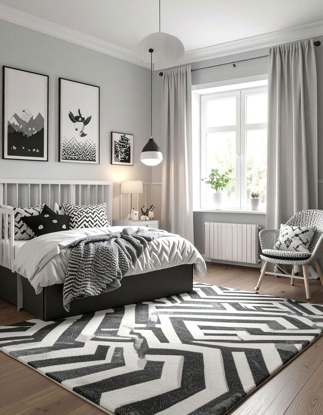Classic Black and White Baby Room - 30 baby room decor ideas