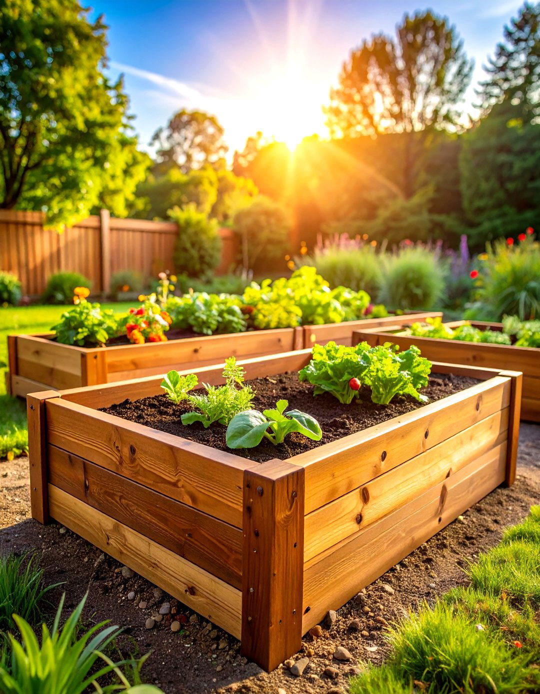 Classic Cedar Wood Raised Garden Bed - 30 raised garden beds ideas