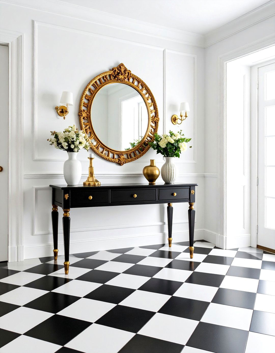 Classic Checkerboard Entryway Tile - 30 entryway tile ideas