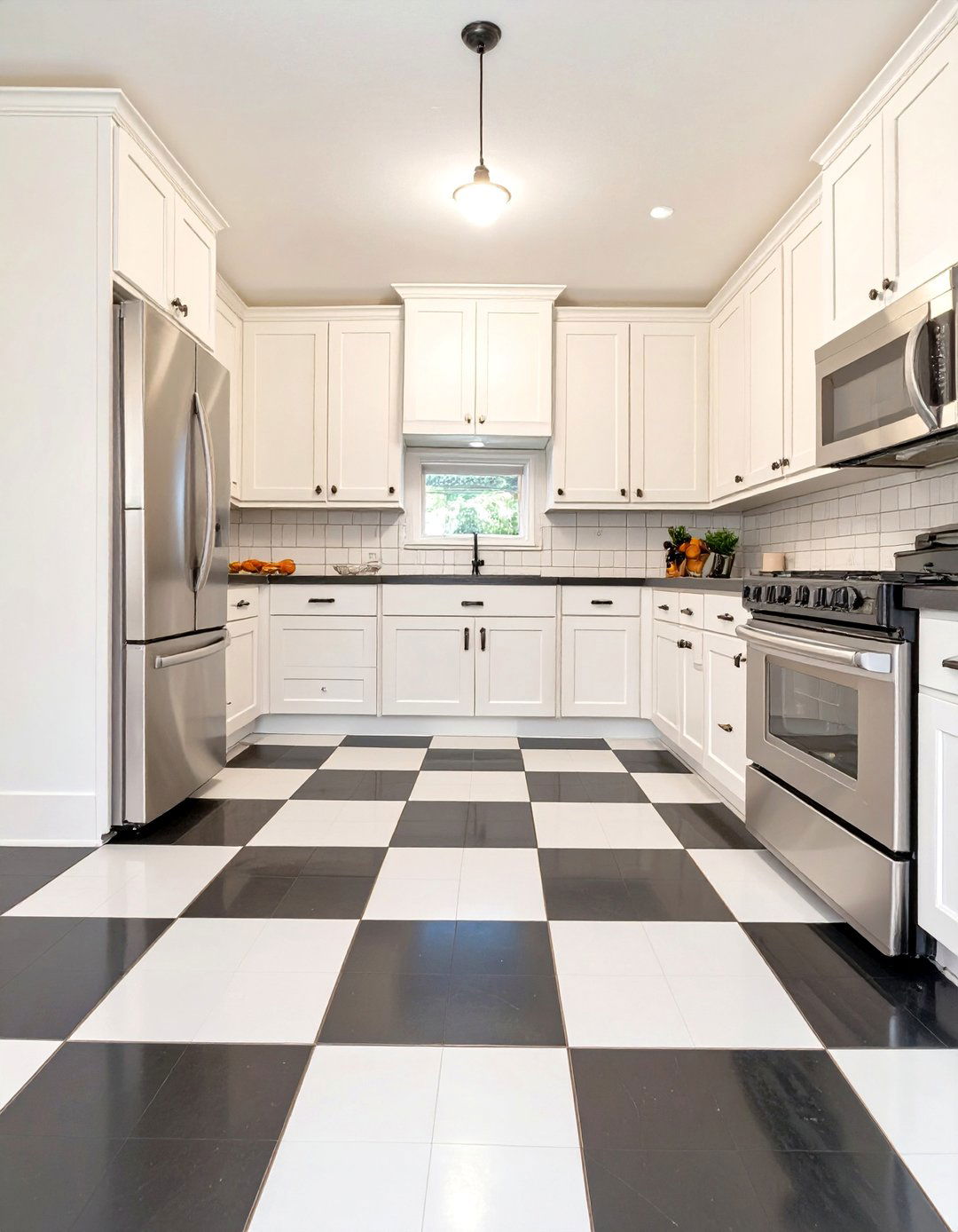 Classic Checkerboard Flooring - 30 vintage kitchen trends 2025