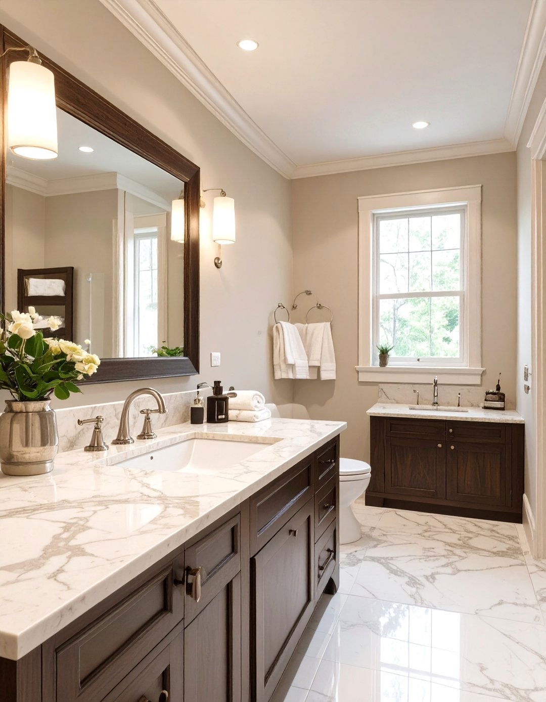 Classic Cream for a Timeless Bathroom - 30 bathroom painting ideas photos