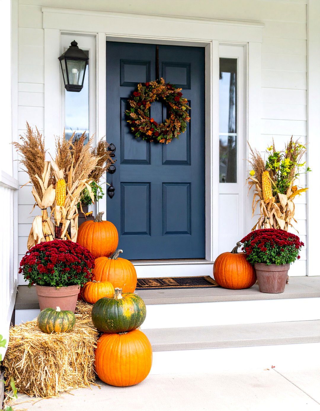 Classic Harvest Front Porch - 30 front porch fall decorating ideas