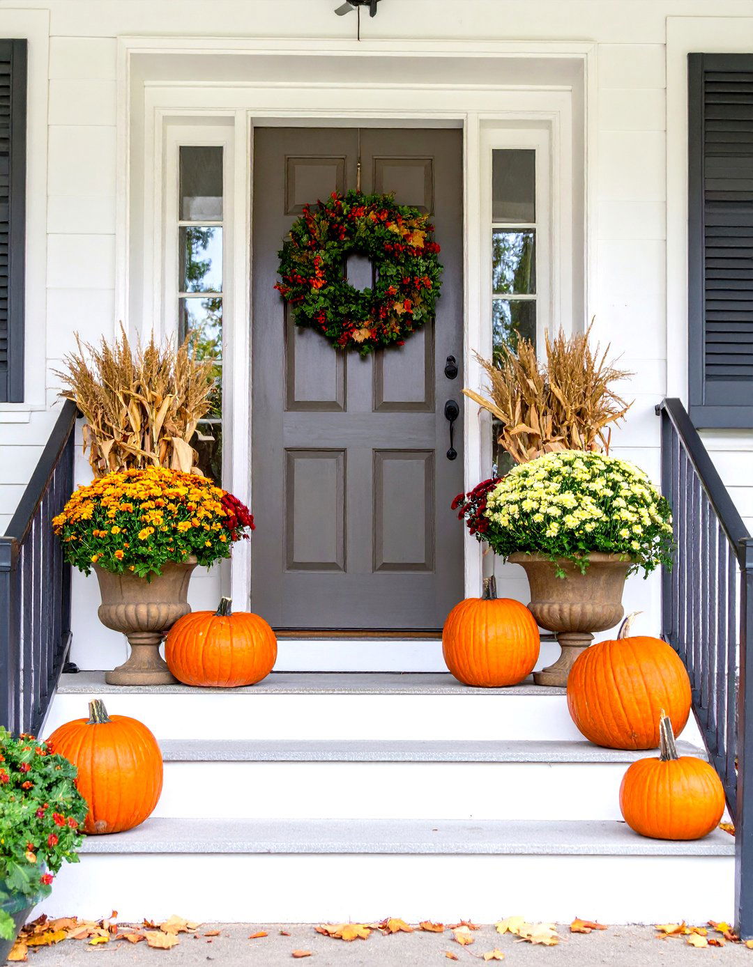 Classic Harvest Porch Theme - 30 fall porch decorating ideas