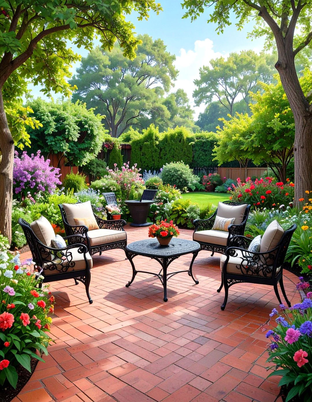 Classic Herringbone Paver Patio - 30 simple paver patio ideas